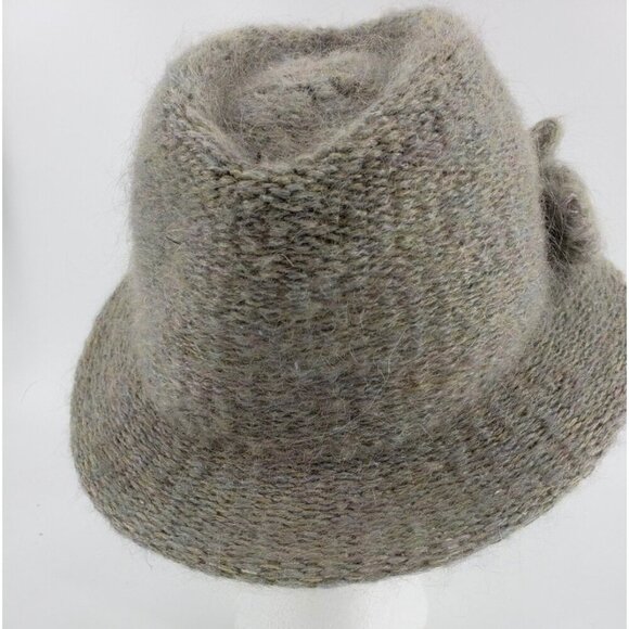 Vintage 90s Wool / Mohair Blend Women's Fedora with Flower Accent - Picture 5 of 8